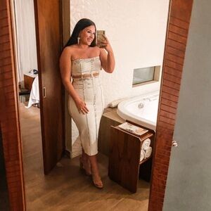 Fashion Nova Luxe White Midi Dress